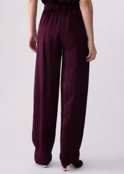 Pantaloni balloon in raso jacquard