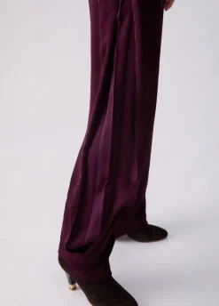 Pantaloni balloon in raso jacquard
