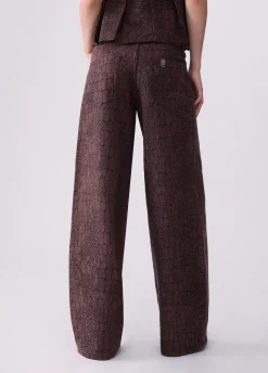 Pantaloni balloon jacquard
