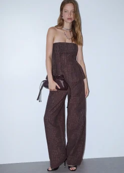 Pantaloni balloon jacquard