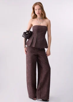 Pantaloni balloon jacquard