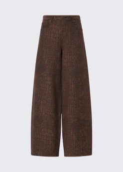 Pantaloni balloon jacquard