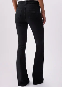 Pantaloni bootcut a vita alta