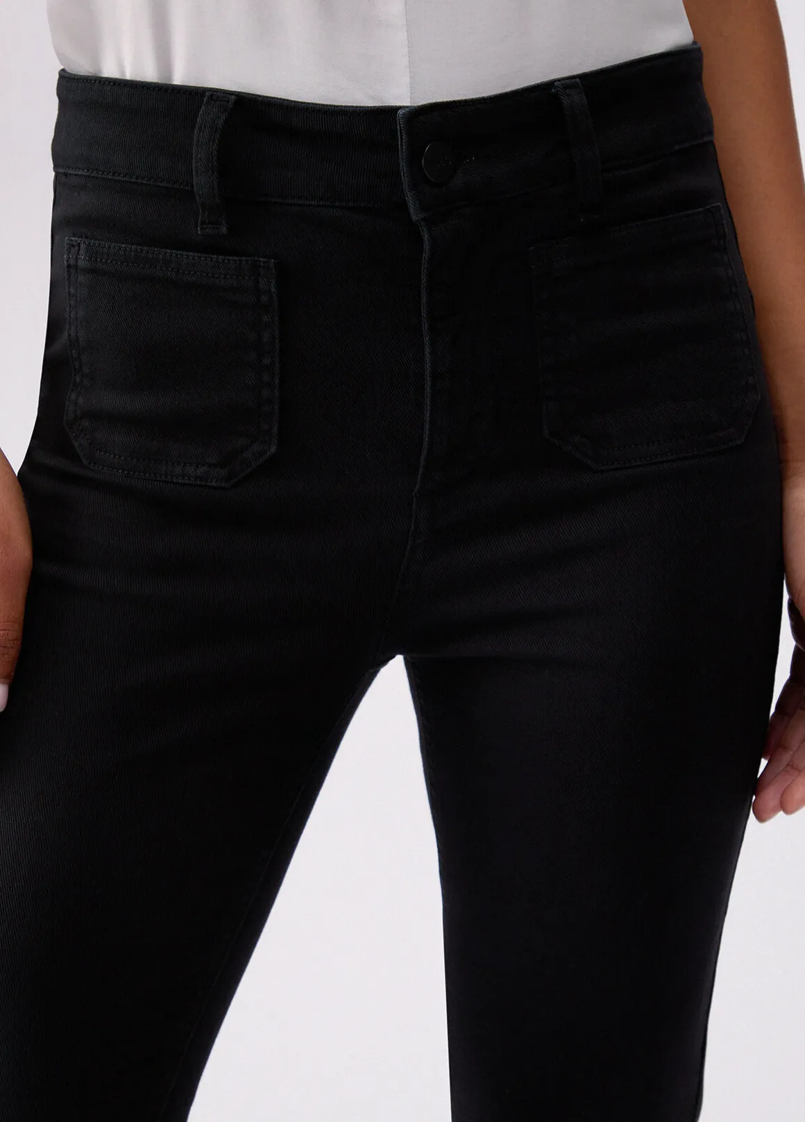 Pantaloni bootcut a vita alta