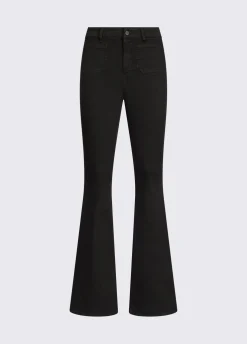 Pantaloni bootcut a vita alta