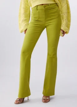 Pantaloni bootcut a vita alta