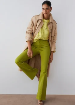 Pantaloni bootcut a vita alta
