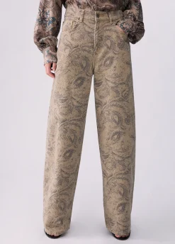 Pantaloni boy con stampa glitter