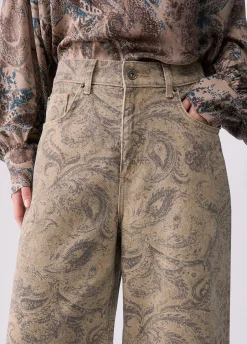 Pantaloni boy con stampa glitter