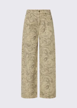 Pantaloni boy con stampa glitter