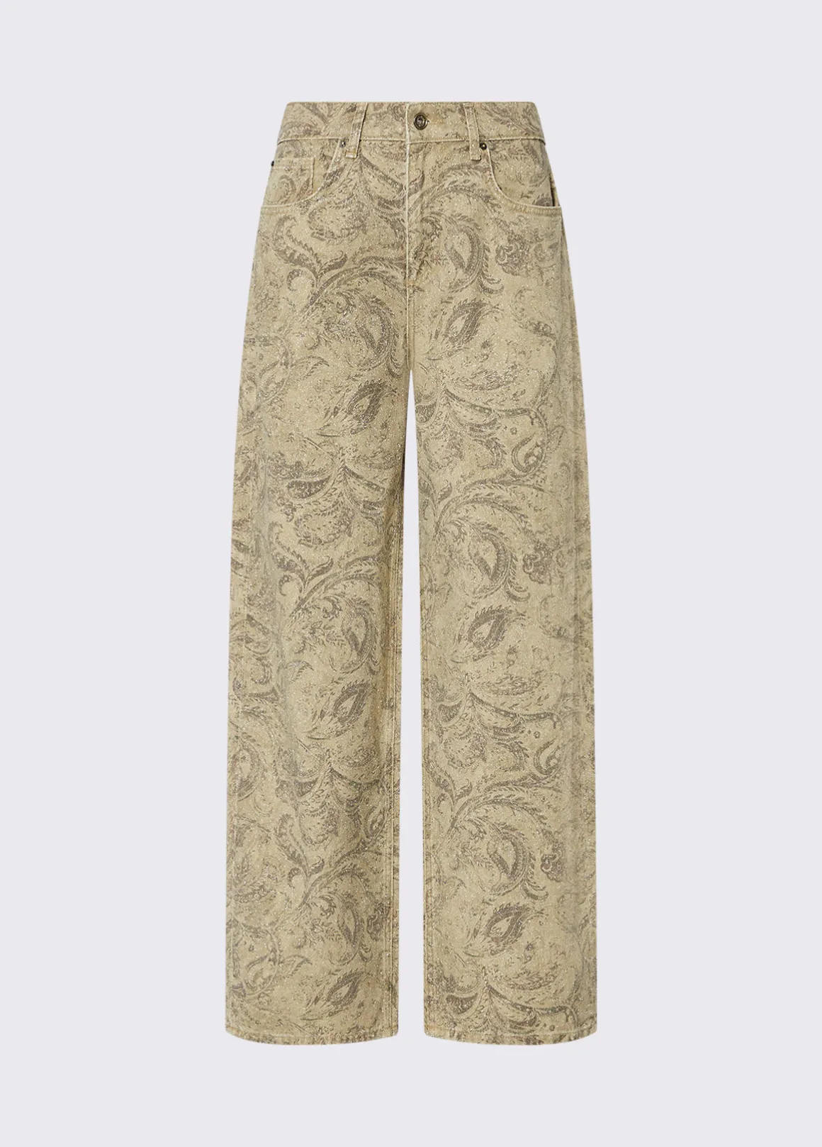 Pantaloni boy con stampa glitter