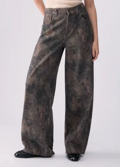 Pantaloni boy con stampa glitter