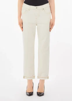 Pantaloni boyfriend a vita bassa