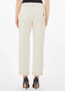 Pantaloni boyfriend a vita bassa