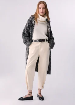 Pantaloni boyfriend in velluto