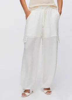 Pantaloni cargo in mesh