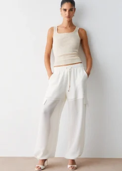 Pantaloni cargo in mesh