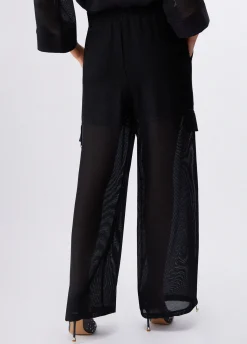 Pantaloni cargo in mesh