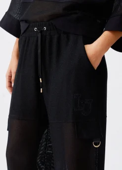 Pantaloni cargo in mesh