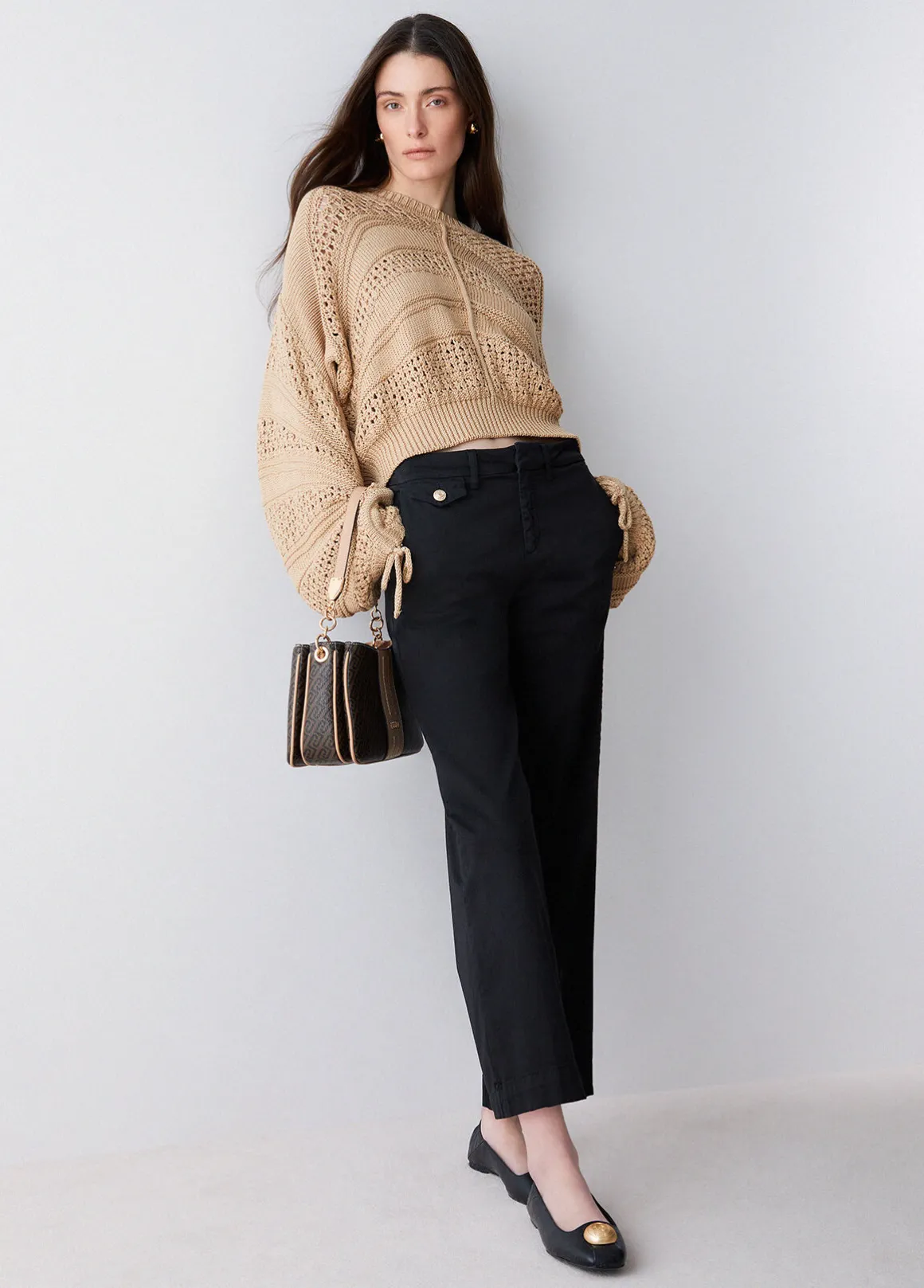 Pantaloni chino con patte