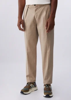 Pantaloni chino gessati