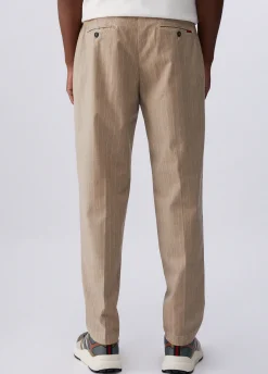 Pantaloni chino gessati