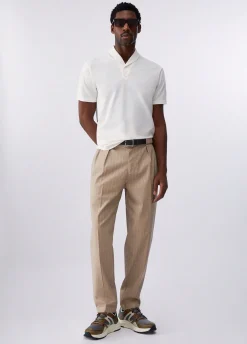 Pantaloni chino gessati