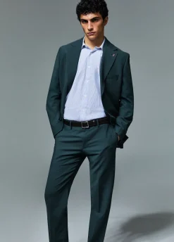 Pantaloni chino in misto lana
