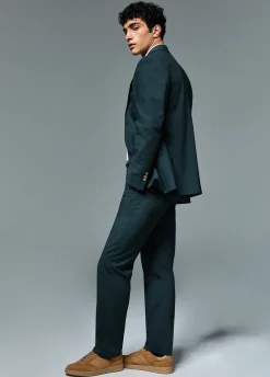 Pantaloni chino in misto lana