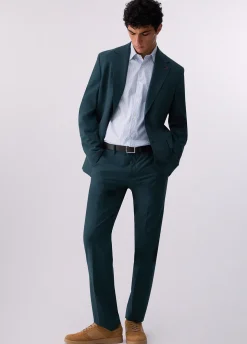 Pantaloni chino in misto lana