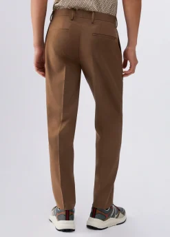Pantaloni chino in misto lana