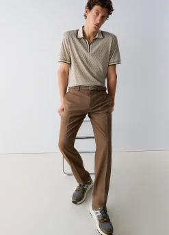 Pantaloni chino in misto lana