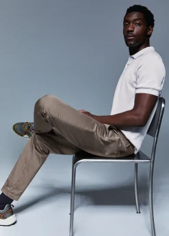 Pantaloni chino in raso