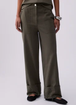 Pantaloni con dettaglio macramè