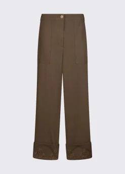 Pantaloni con dettaglio macramè