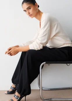 Pantaloni con doppio cintone