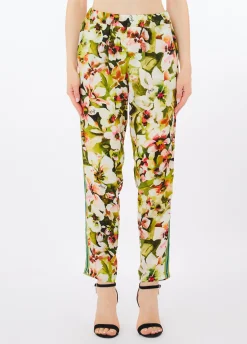 Pantaloni con stampa floreale