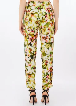 Pantaloni con stampa floreale