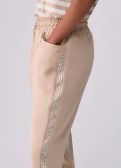 Pantaloni con strass