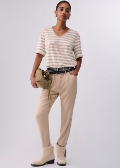Pantaloni con strass