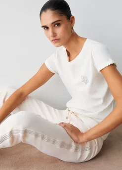 Pantaloni con strass