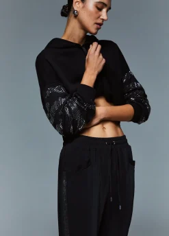 Pantaloni con strass