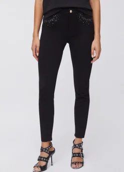 Pantaloni con strass