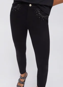 Pantaloni con strass