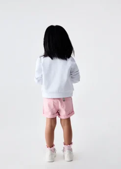 Pantaloni corti in drill di cotone