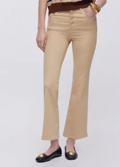 Pantaloni cropped a vita alta