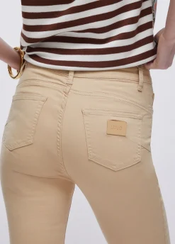 Pantaloni cropped a vita alta