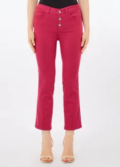 Pantaloni cropped a vita alta