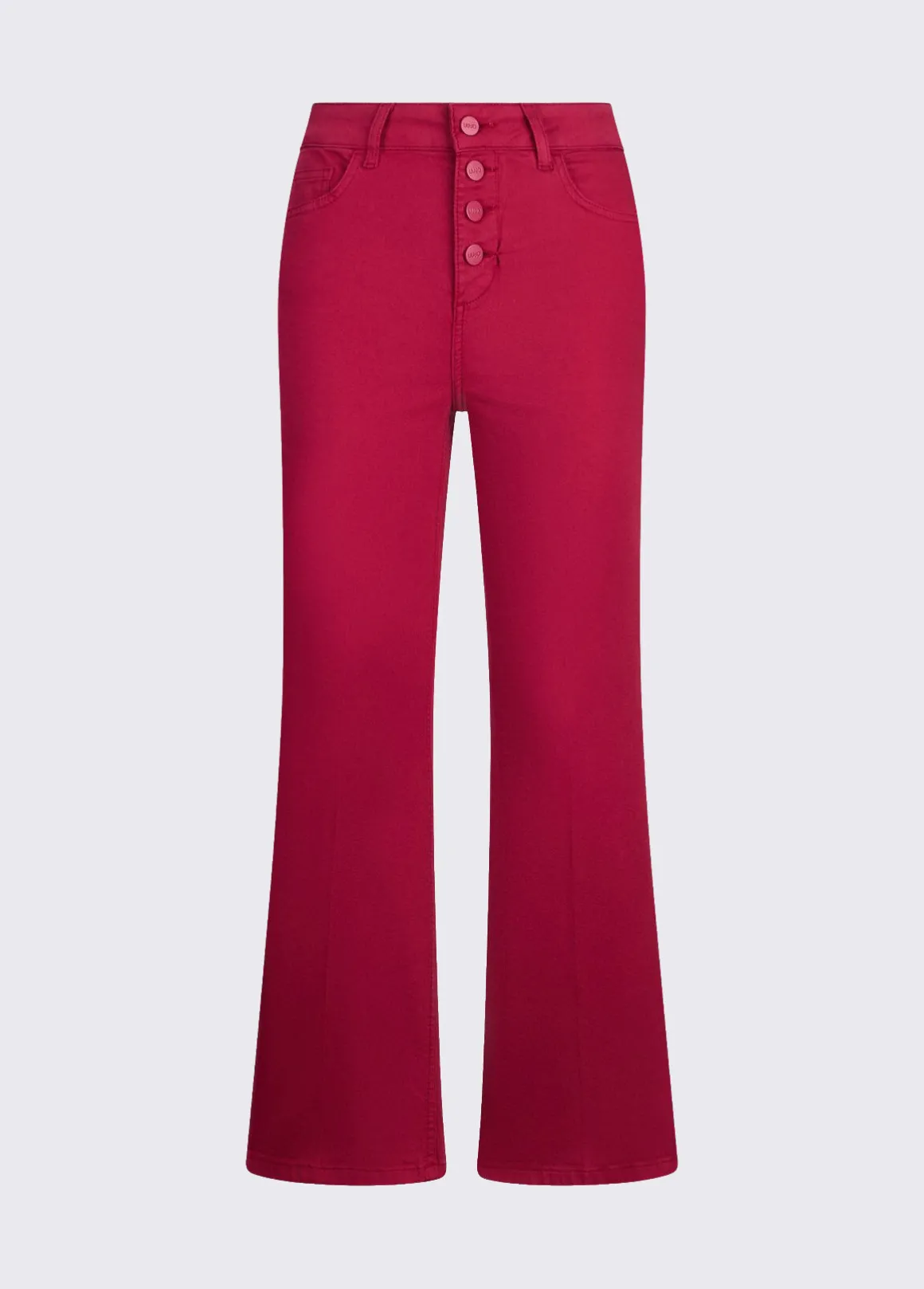 Pantaloni cropped a vita alta