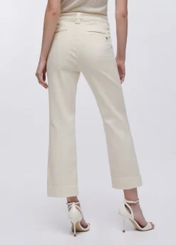 Pantaloni cropped con ricami gioiello